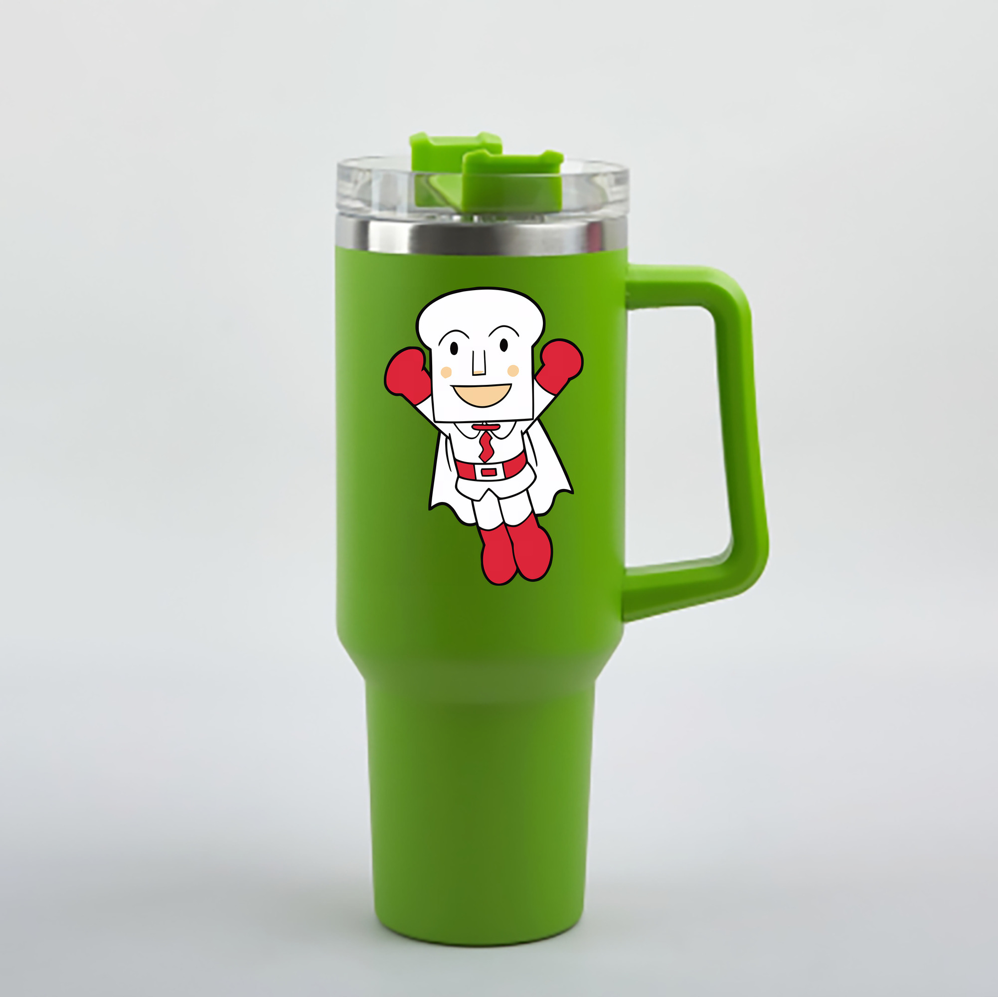 （画像用） アンパンマン Anpanman 1200mL車用タンブラー - クリスタルステッカー（プラスチックストロー付き）